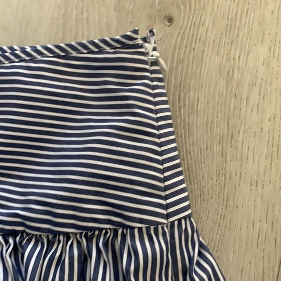 Gap striped Navy Blue white midi cotton size 0 summer beach fit and flare casual - Picture 4 of 9